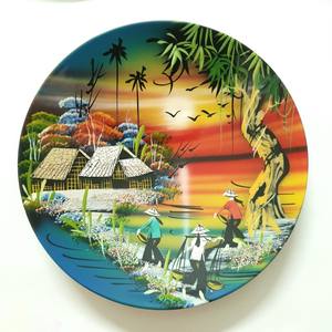 จานเคลือบแลคเกอร์ตกแต่งหลากสี,ผลิตภัณฑ์เครื่องเคลือบดินเผาทำมือจากเวียดนาม - Product Image 3