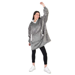 Coperta con Cappuccio Oversize Unisex in Flanella Stile Plaid Gigante in Poliestere e Pile per Casa o Viaggio Decorazione di Halloween - Product Image 6