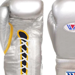 Gants de boxe à lacets Winning, argent et or, cuir véritable professionnel, gants d'entraînement de boxe, gants de combat, 8oz 10oz 12oz - Product Image 3
