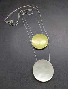 Top Quality Geometric Gold Metal Plate Jewelry Set Alloy Metal Gold Color Twist Lucky <b>Ring</b> Necklace With Low Price Women Girls - Product Image 6