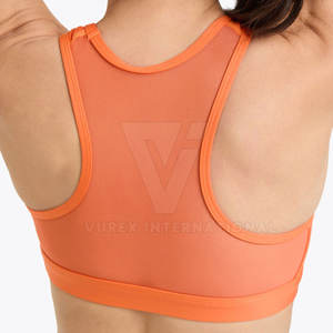 Soutien-gorge de sport à maintien élevé, dernier design, logo personnalisé, respirant à l'avant, en spandex/nylon, vêtements de fitness, style simple, prix de gros - Product Image 6