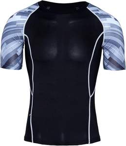 Chemises personnalisées Rash Guard pour hommes à manches courtes séchage rapide respirant Fitness Gym Wear Rash Guard - Product Image 5