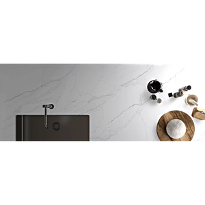 Grande dalle murale moderne en quartz Unionstone Calacatta Romano, composition imperméable - Product Image 2