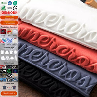 T-shirt en coton gaufré 3D personnalisé à prix abordable, style décontracté d'été, avec impression en relief mousse, nouvelle collection