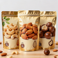 Sachet Doypack Personnalisé avec Fermeture Éclair pour Snacks à Base de Noix, Impression Logo, Conception Éco-Responsable, Prix Usine OEM