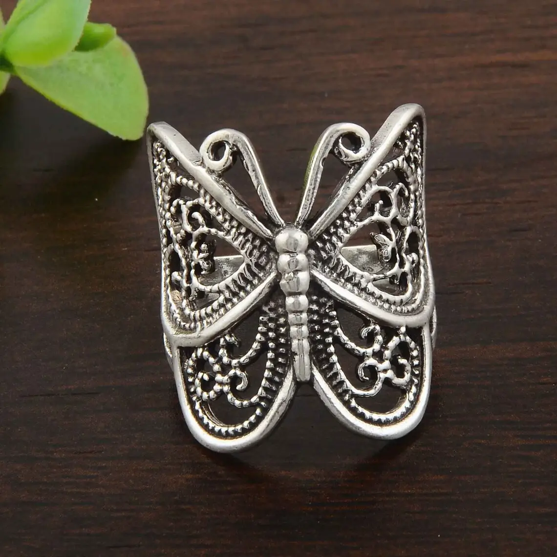 Новый дизайн винтажные филигранные 925 стерлингового серебра Бабочка Кольцо для женщин модные ювелирные изделия по оптовой цене