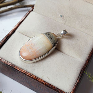 Colgante de piedras preciosas únicas de Plata de Ley 925 con piedra ovalada de celestobarita chapada en oro para la fabricación de collares de joyería de compromiso - Product Image 6