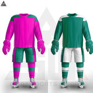 ชุดฮ็อกกี้น้ำแข็งมาใหม่ชุดโพลีเอสเตอร์100% ผ้าแห้งเร็วไร้รอยต่อ10ชุดขายใช้ได้ทั้งชายและหญิง - Product Image 3