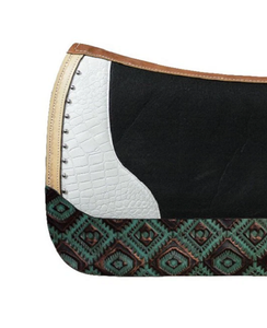 100% feutre de laine couverture de selle profilée occidentale confort optimal équipement de cheval travail en cuir coussinets équestres pour selle - Product Image 2