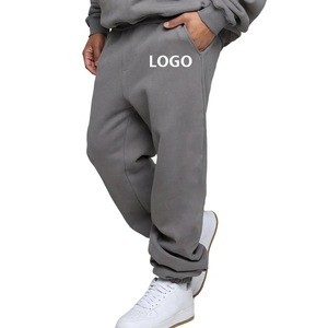 Pantalon ample et ample pour hommes OEM Pantalon pour hommes en molleton de coton lourd Pantalon pour homme délavé surdimensionné avec logo personnalisé imprimé en sérigraphie - Product Image 3