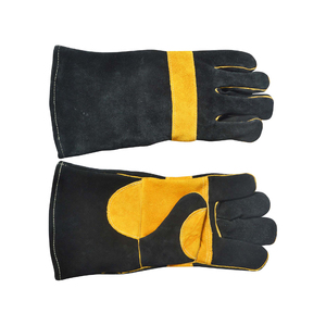 Guantes de Soldadura de Cuero Resistentes al Calor, Guantes de Seguridad con Doble Refuerzo Azul Personalizados - Product Image 2