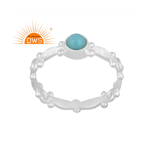 Best Selling Fine Sterling Silver Natural Arizona <b>Turquoise</b> Gemstone Statement Ring Custom Jewelry Manufacturer - Product Image 1