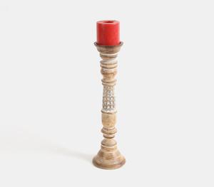 Bougeoirs en bois naturel rustique bas quantité minimale de commande fait à la main forme personnalisée bougeoir en bois mangue fabricant vente directe d'usine - Product Image 2