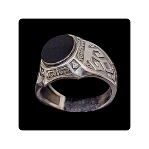 Bagues pour hommes en argent sterling Bague pour homme en argent sterling 925 robuste Bande simple et masculine pour tous les jours - Product Image 1