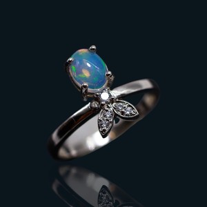 Ethiopian lửa Opal Đá Solitaire Nhẫn Ethereal sterling bạc tốt dân tộc Toe Nhẫn - Product Image 1
