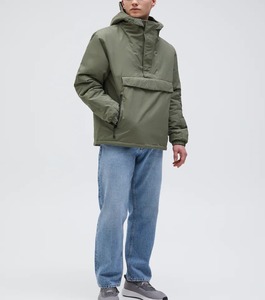 New Design Half Zip Windbreaker <b>Jacket</b> OEM Wholesale Breathable Polyester Vintage Hood Print Waterproof men's <b>jackets</b> - Product Image 6