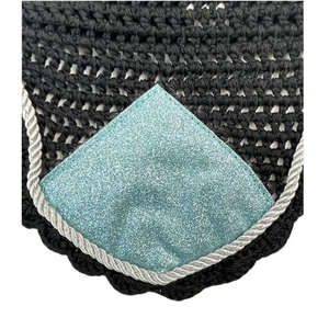 Ensemble de tapis de selle de dressage et de saut pour chevaux de qualité supérieure, personnalisable, bleu clair, confortable, durable, doublure en tissu polyester, coton - Product Image 6