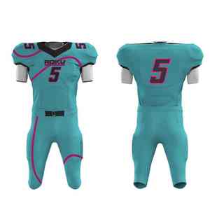 Uniforme de football américain 100% polyester sur mesure respirant de haute qualité grande taille sans manches taille XL votre propre ensemble imprimé - Product Image 6