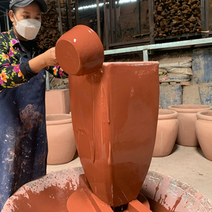 Maceta Rectangular de Cerámica Hecha a Mano con Acabado Esmaltado, Orificio de Drenaje, Diseño Clásico Ecológico y Duradero para Uso en Interiores/Exteriores - Product Image 5