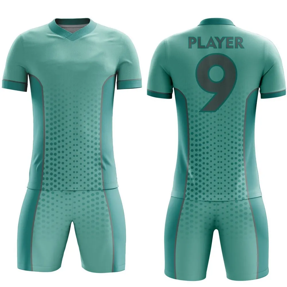 Uniforme de football de nouvelle conception de matériel de polyester léger d'impression de logo personnalisé de haute qualité professionnelle