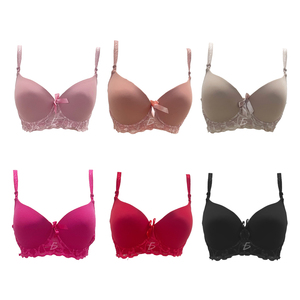 Reggiseno in pizzo con 3 gancetti posteriori taglia unica da donna, push-up, traspirante, tinta unita, senza spalline, senza ferretto, monopezzo, stampato, sexy e di tendenza - Product Image 2