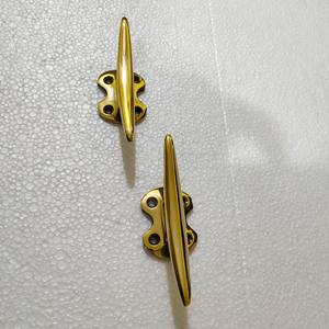 Cleat Wall <b>Hooks</b> Solid Brass Plant Pattern 3-Piece Eco-Friendly Detachable Design for Clothing Use - Product Image 3