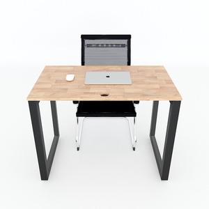 HBTA001 100x60cm Minimalist Modern Office <b>Desk</b> with Triangular Iron Legs <b>Foldable</b> Design for Office & Hospital Use - Product Image 5