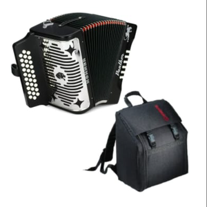 Acordeón de Piano BEST Bravo III 72 Diatónico, Negro, con Correa y Bolsa - Product Image 2