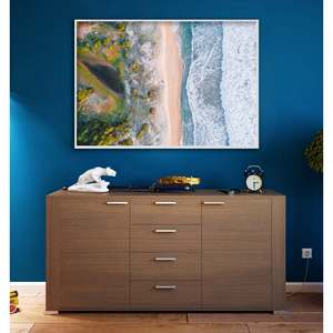 Modern Square <b>Poster</b> <b>Frame</b> 70 X 100 cm White with Wood MDF Metal Plastic Materials for Wall Hanging for Home Decor - Product Image 4