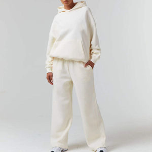 Ensemble confortable d'hiver grande taille avec sweat à capuche et pantalon de jogging, personnalisable par impression, broderie, gaufrage, transfert thermique, coupe large - Product Image 4
