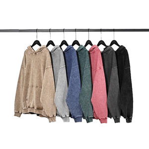 Sudadera con capucha lavada Vintage para hombre personalizada, sudadera lavada con ácido de piedra de gran tamaño, elementos esenciales de invierno - Product Image 1