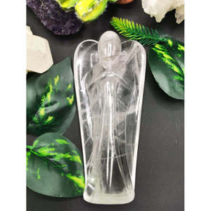 Figurine d'ange en quartz clair - Spathik / Guérison par les cristaux / Reiki / Chakra - 6 pouces et 534 g (1,17 lb) - Product Image 2