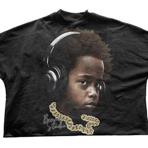 Camisetas de Hombre de Alta Calidad, 100% Algodón, Impresión de Serigrafía, Logotipo Personalizado, Unisex, Talla Grande, Corte Holgado - Product Image 5