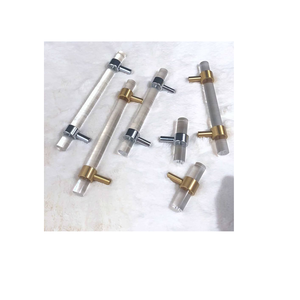 Gold Acrylic Drawer Pulls Dresser Handle Crystal Kitchen Cabinet Pulls Bathroom <b>Hardware</b> at Best Price - Product Image 6