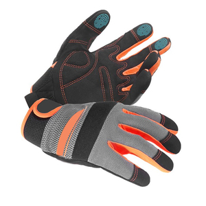 Guantes DE TRABAJO mecánicos de cuero de grano de vaca de protección de manos industriales Guantes mecánicos traseros laminados de LICRA transpirables - Product Image 6