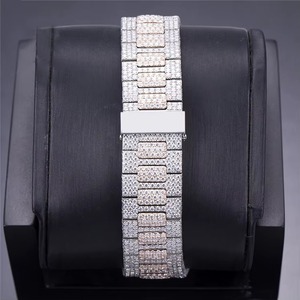 Reloj Mecánico Personalizado con Moissanita VVS para Hombre, Estilo Hip Hop Completamente Blanco, Reloj de Lujo con Diamantes Premium, Esfera Dorada y Plateada - Product Image 2