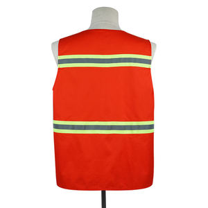 Gilet de sécurité réfléchissant en polyester haute visibilité pour les travailleurs de l'entretien, vêtements de travail pour l'été, logo personnalisé - Product Image 4