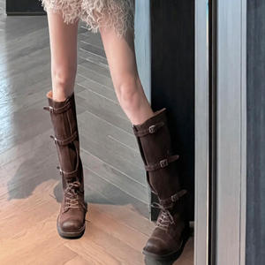 Bottines Western tendance pour femmes, en cuir, style cowboy, brodées, à bout pointu, élégantes, bottes habillées pour femmes - Product Image 4