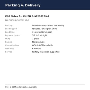 วาล์ว EGR สำหรับ ISUZU 8-98238259-2 - Product Image 4
