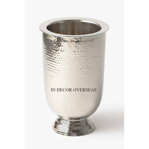 Finition couleur argent brillant poli texture martelée haute qualité en aluminium coulé refroidisseur de vin et refroidisseur Barware - Product Image 1