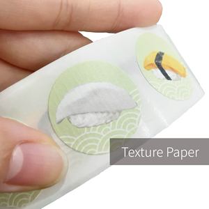 Rollo de papel texturizado de alta calidad, pegatina de sellado para sushi, 1 pulgada, 200 unidades - Product Image 4