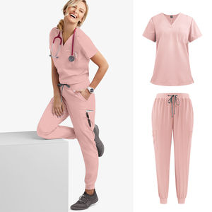Uniforme de enfermería personalizado para mujer, traje médico de punto - Product Image 3