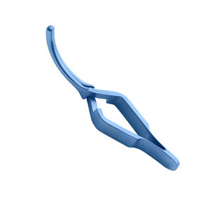 Abrazaderas de Bulldog atraumáticas DEBAKEY de alta calidad, abrazadera de Bulldog Debakey Hess con revestimiento de Color azul curvo de 7,5 cm y 3 pulgadas - Product Image 1
