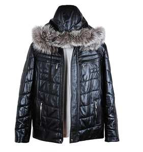 Black Fur Collar <b>Shearling</b> Leather Jacket Captain Leather Jacket Vintage Black Jacket - Product Image 6