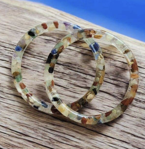 Epoxy Resin <b>Bangle</b> <b>Bracelet</b> Unisex Gift Hexagon Shape Multi-colors Fashion Jewelry Customized Size Best Quality Inexpensive - Product Image 1