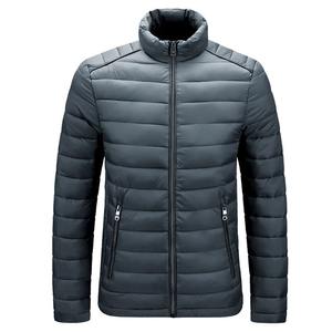 Chaqueta de invierno con logotipo personalizado de alta calidad al por mayor para hombre estilo burbuja acolchada con bolsillos de lona OEM impreso - Product Image 3