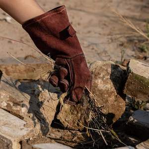 Split Cowhide <b>Leather</b> Welder's <b>Glove</b> with Cotton Liner, Brown, <b>MENS</b>, Tig Mig,BBQ - Product Image 6