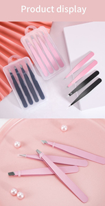 Haute qualité personnaliser outil de beauté pince à cils professionnelle pince à épiler à sourcils en acier inoxydable - Product Image 4