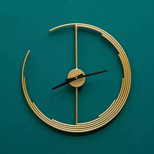 Reloj de pared de lujo de metal con diseño de media luna dorada de latón Ak a precio mayorista - Product Image 4