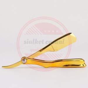 Cuchilla de afeitar plegable, herramientas de afeitado, logotipo personalizado, acero inoxidable, maquinilla de afeitar recta profesional - Product Image 2